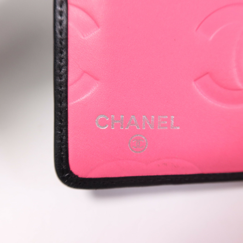 CHANEL 羊皮皮革Cambon Wallet銀扣長錢包-5