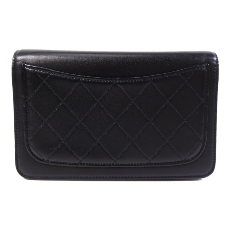 CHANEL 牛皮皮革WOC Wallet On Chain金扣鏈帶肩背袋-1