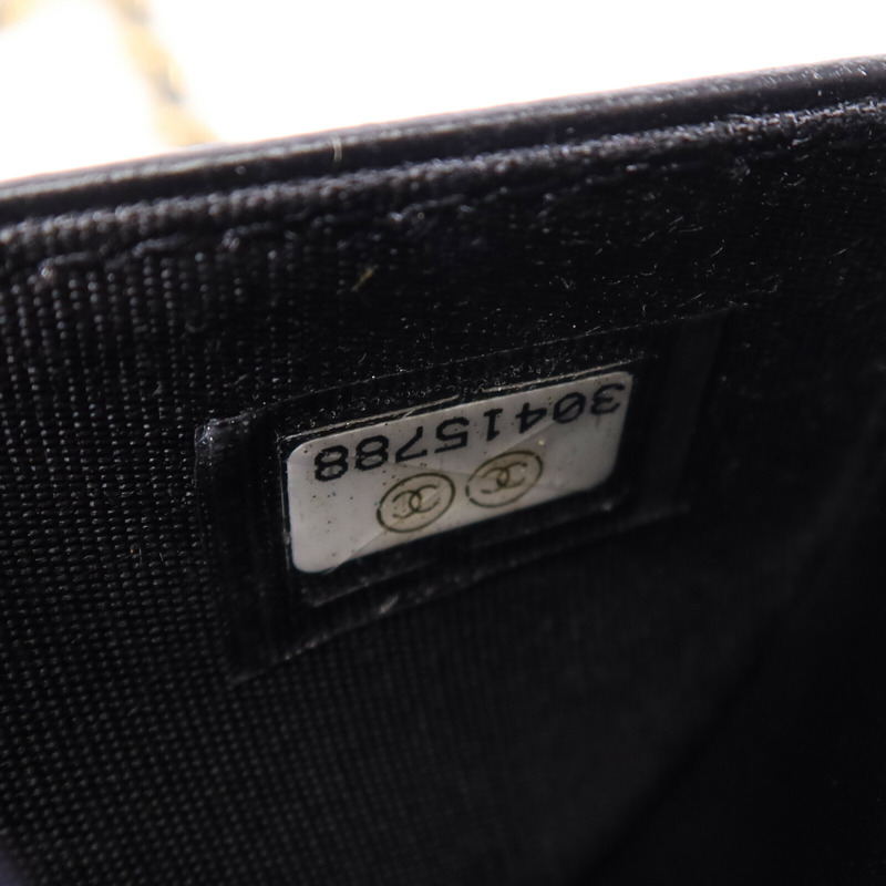 CHANEL 牛皮皮革WOC Wallet On Chain金扣鏈帶肩背袋-7