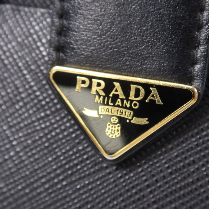 PRADA 牛皮皮革Saffiano Wallet金扣錢包-7
