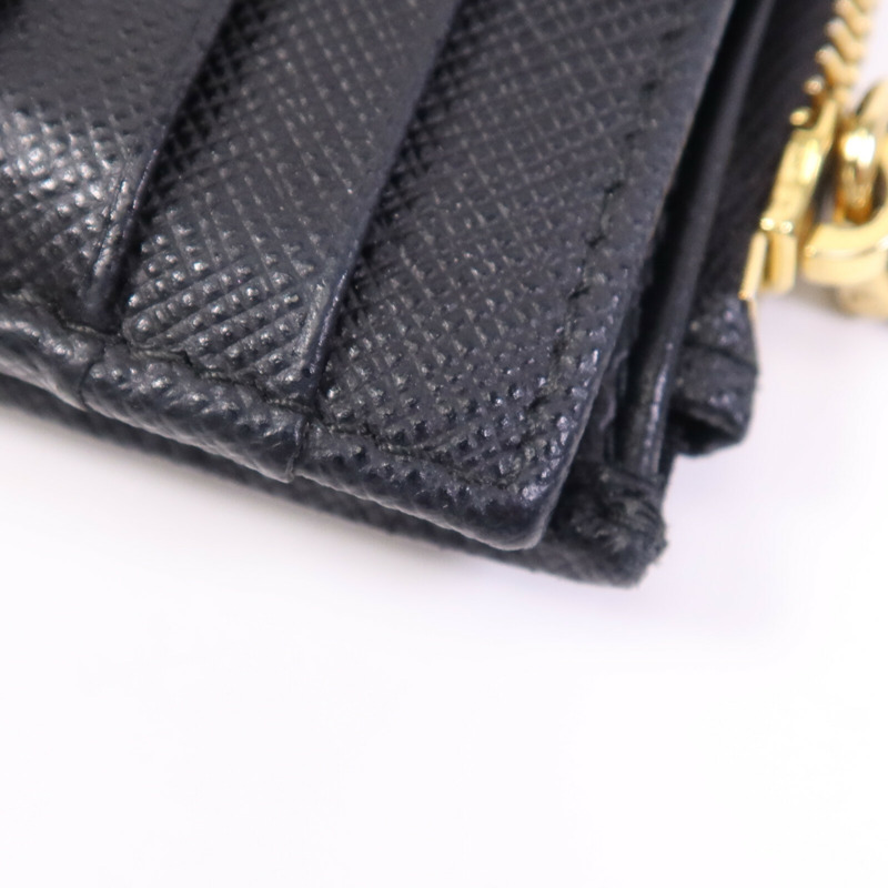 PRADA 牛皮皮革Saffiano Wallet金扣錢包-11