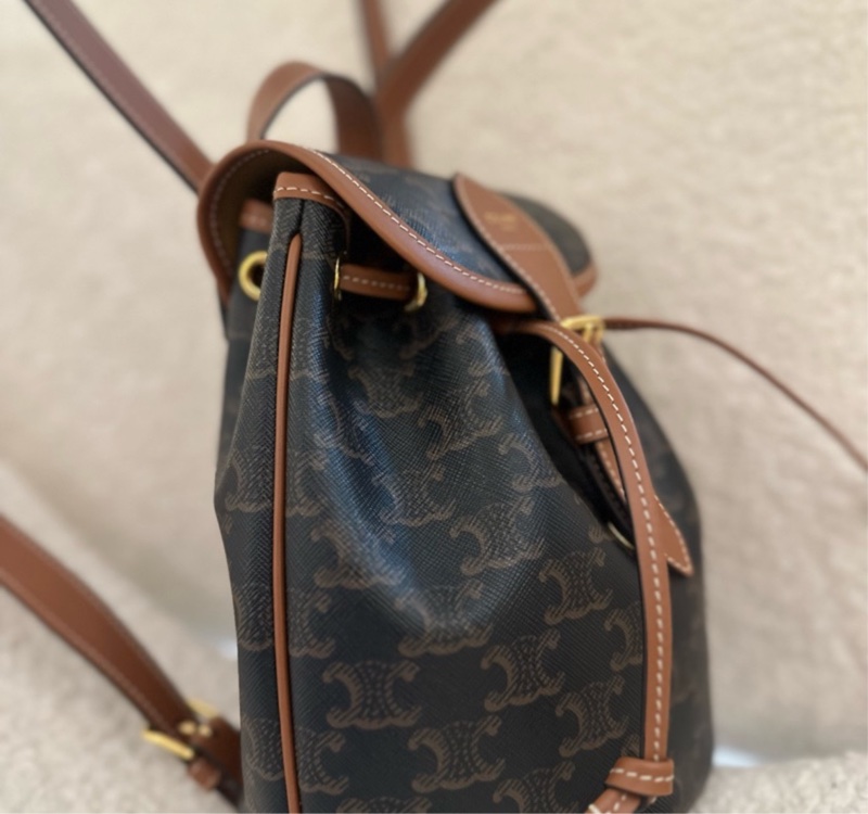 【全🆕】Celine Folco mini 書包老花帆布拼牛皮背包 Backpack mini-1