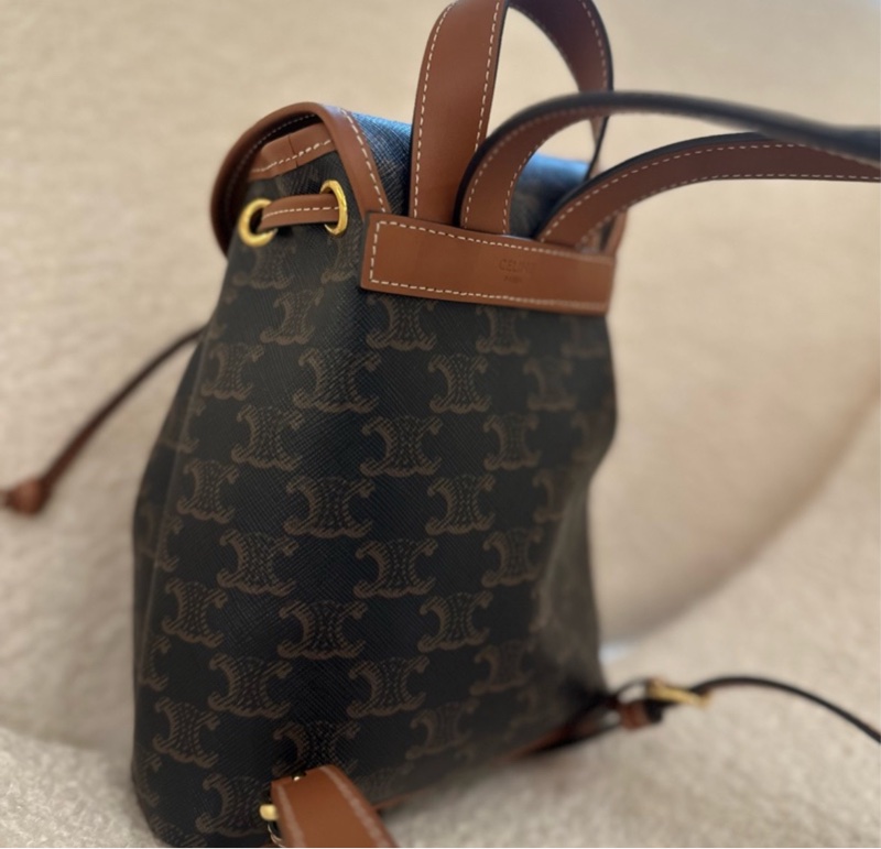 【全🆕】Celine Folco mini 書包老花帆布拼牛皮背包 Backpack mini-2