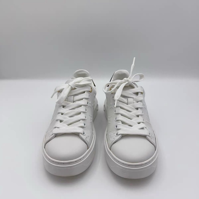 LOUIS VUITTON/路易威登 Time Out 白色浮雕 滿印板鞋 尺碼/35-2