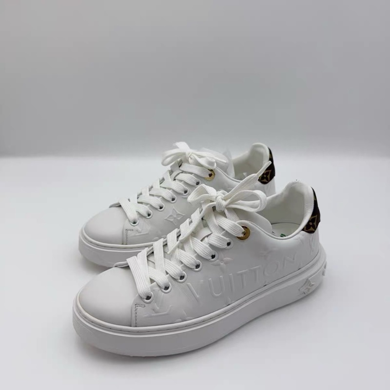 LOUIS VUITTON/路易威登 Time Out 白色浮雕 滿印板鞋 尺碼/35-3