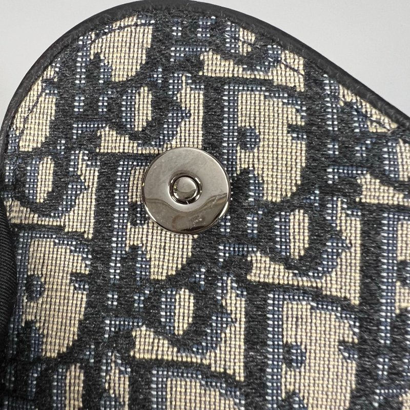 DIOR 藍灰老花SADDLE馬鞍包MINI-8