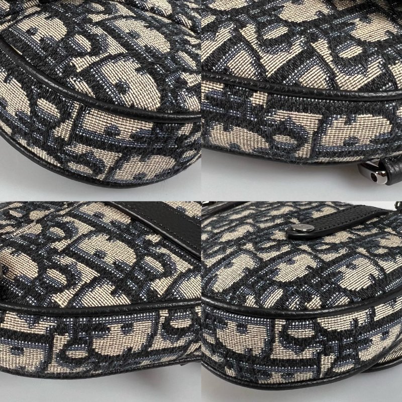 DIOR 藍灰老花SADDLE馬鞍包MINI-11