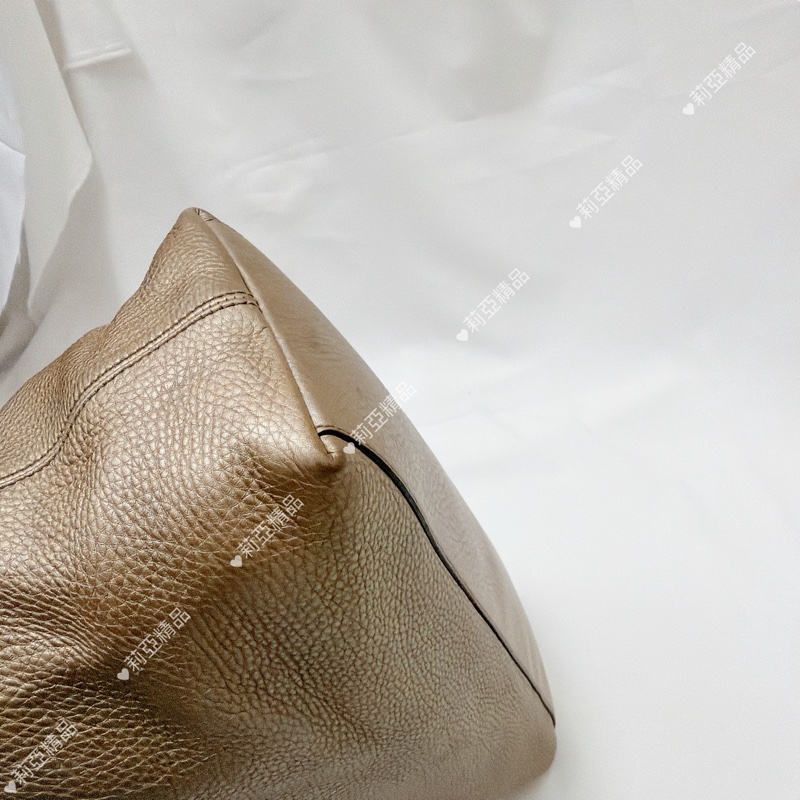 莉亞精品♡ Gucci 香檳金 soho托特包 二手美包-10