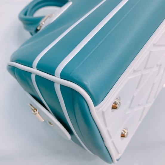 MS0454 Christian Dior 迪奧 保齡球 小號 Vibe Boston Bag Small Calfskin Aqua-7