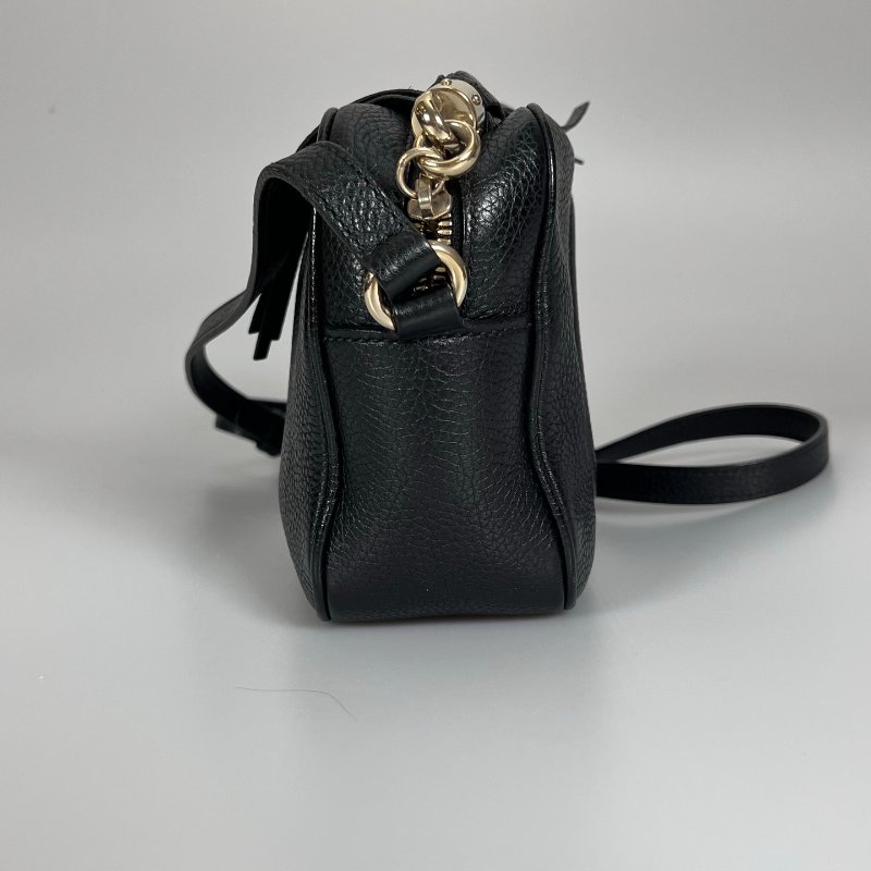 GUCCI 308364 黑皮革SOHO相機包-4