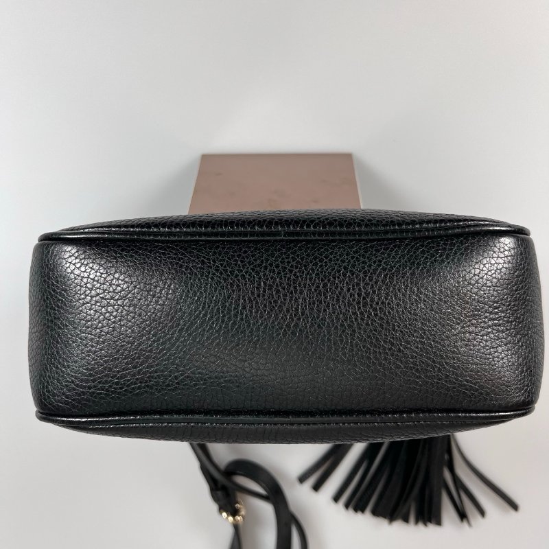 GUCCI 308364 黑皮革SOHO相機包-5