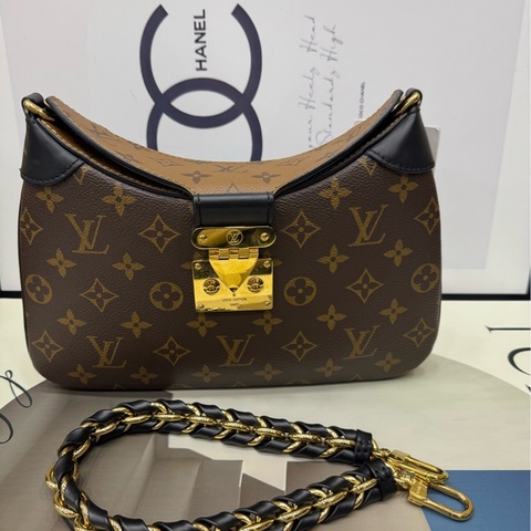 LV 老花新款twinny 牛角包 芯片款 肩带×2