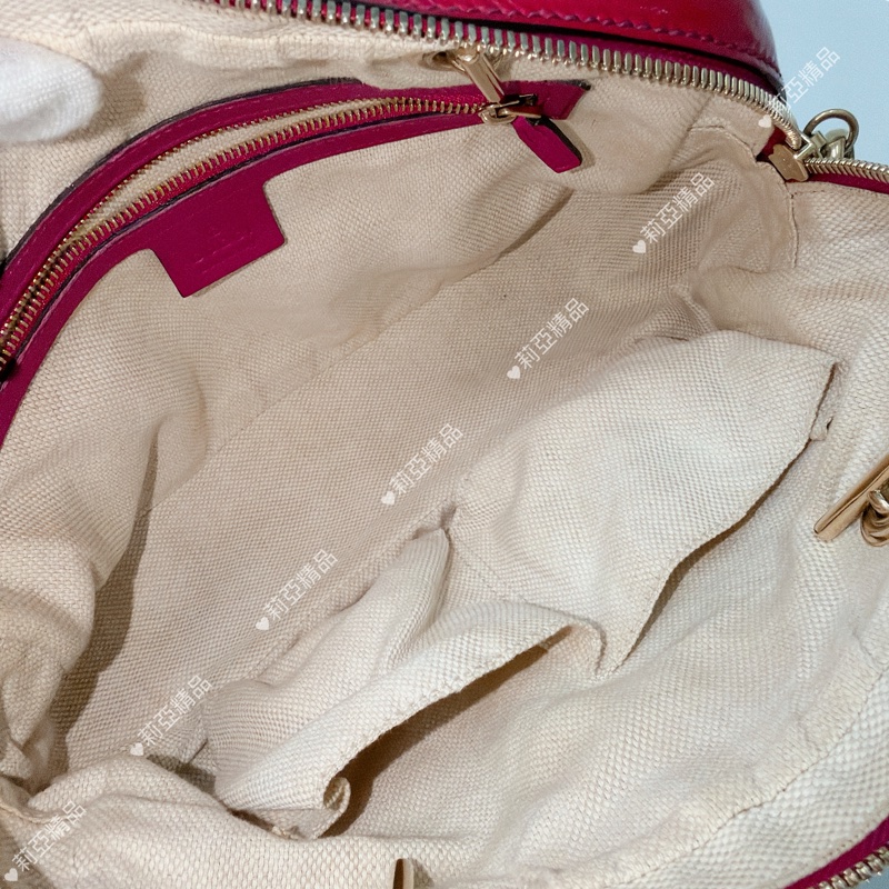 莉亞精品♡ Gucci 深桃紅 流蘇soho包 二手美包-13