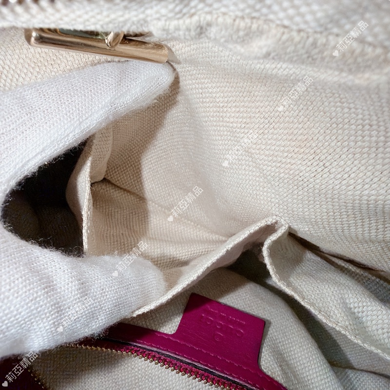 莉亞精品♡ Gucci 深桃紅 流蘇soho包 二手美包-15