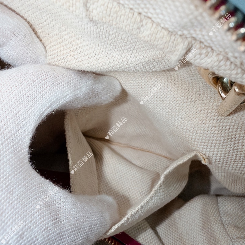 莉亞精品♡ Gucci 深桃紅 流蘇soho包 二手美包-16