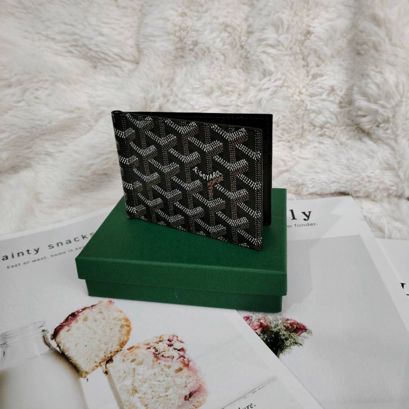 Goyard 黑色老花 短夾-1