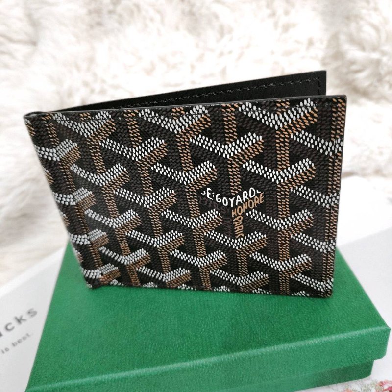 Goyard 黑色老花 短夾-2