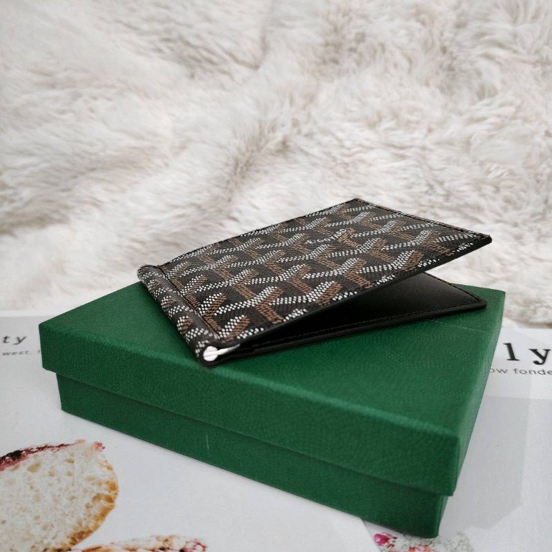 Goyard 黑色老花 短夾-4