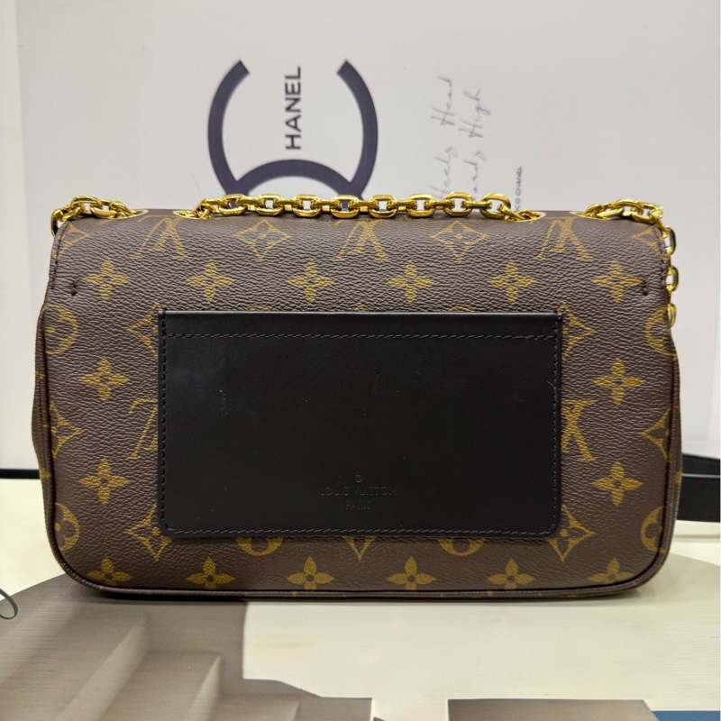 LV新款marceau老花拼黑色 邮差包 芯片款-1