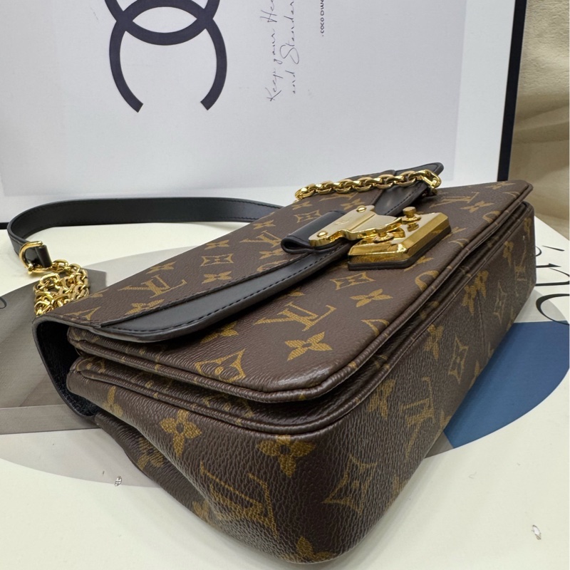 LV新款marceau老花拼黑色 邮差包 芯片款-7