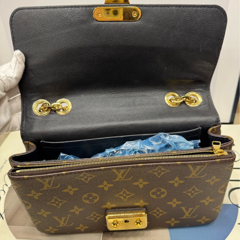 LV新款marceau老花拼黑色 邮差包 芯片款-8