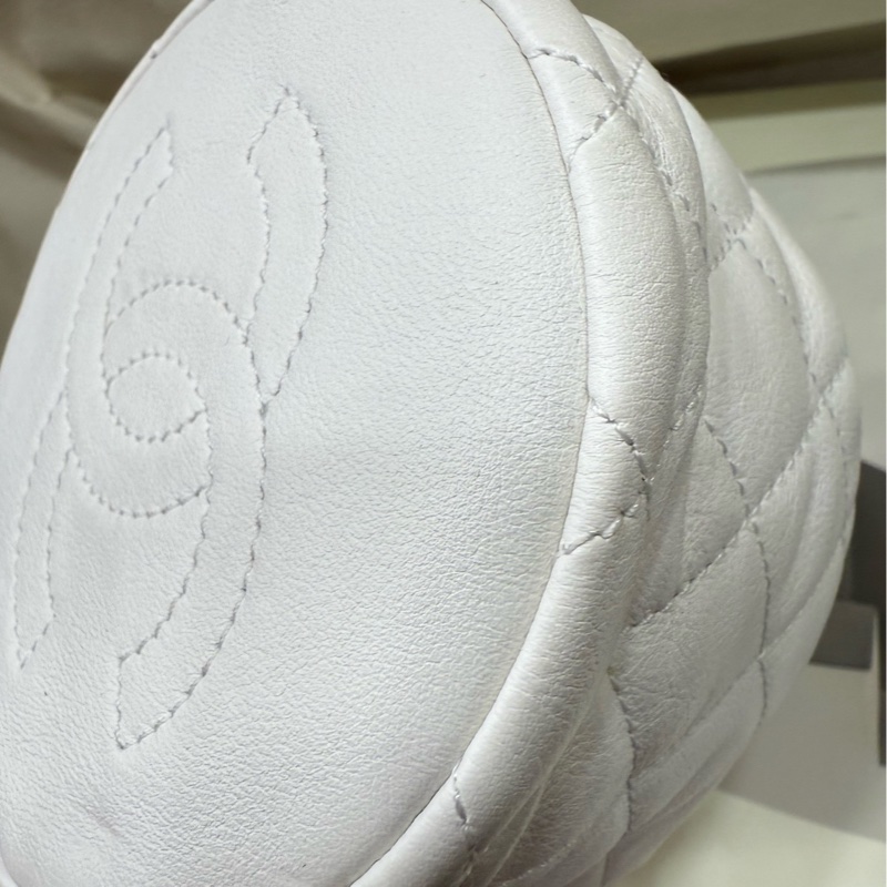 Chanel 香奈儿白色珍珠mini水桶 链条包 31开-5