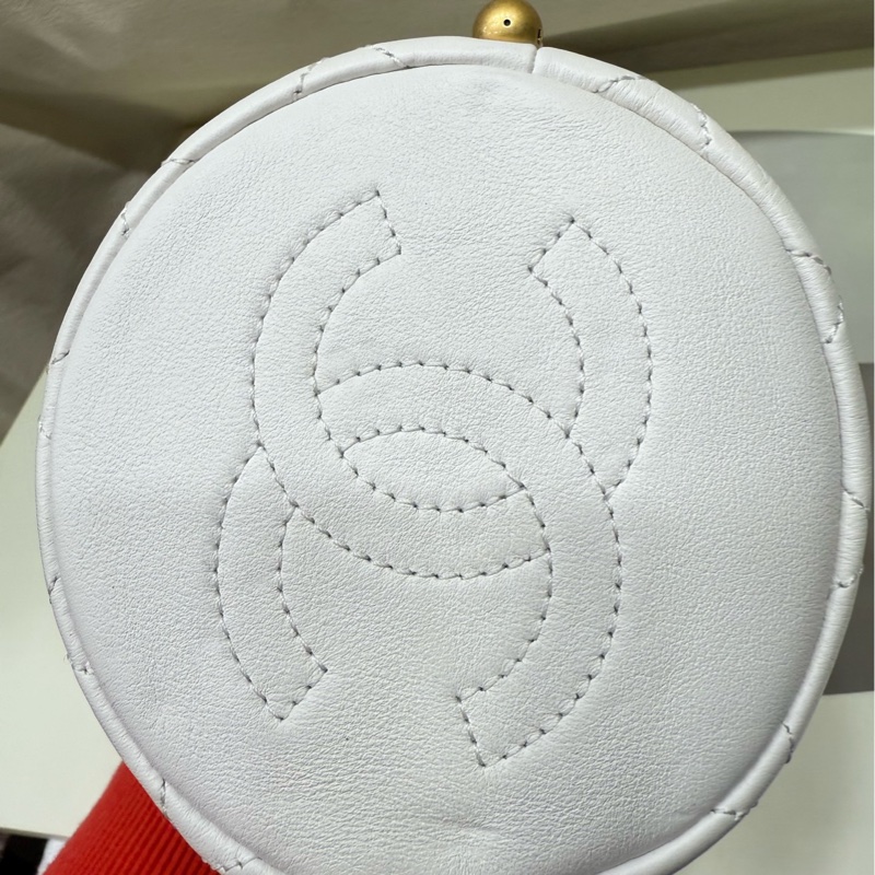 Chanel 香奈儿白色珍珠mini水桶 链条包 31开-6