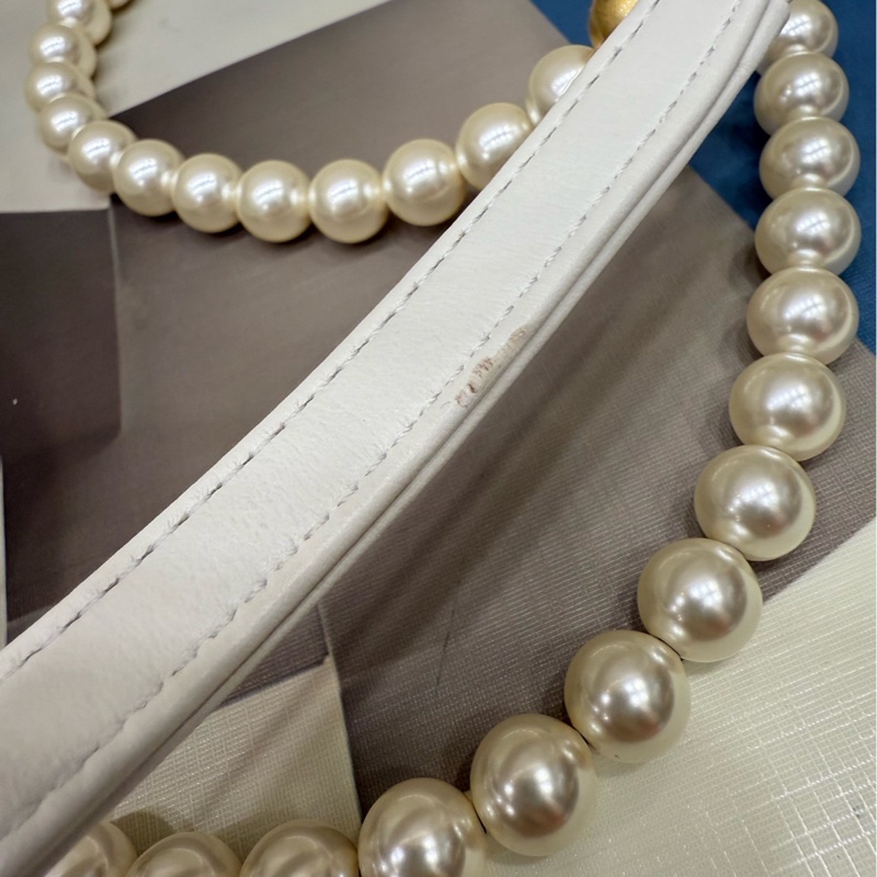 Chanel 香奈儿白色珍珠mini水桶 链条包 31开-7