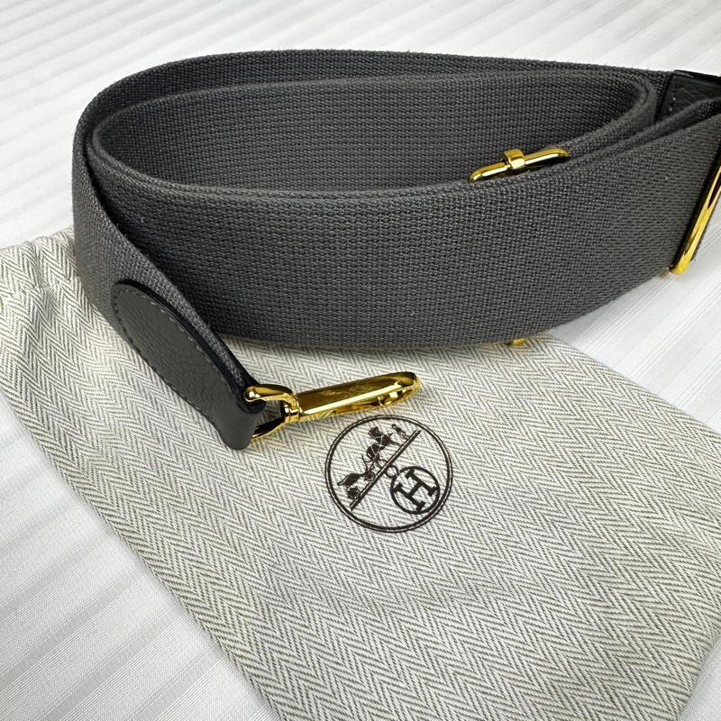 愛馬仕/Hermes Evelyne 金扣雲灰色單肩斜背包 Clemence 皮革29x8x30cm-16