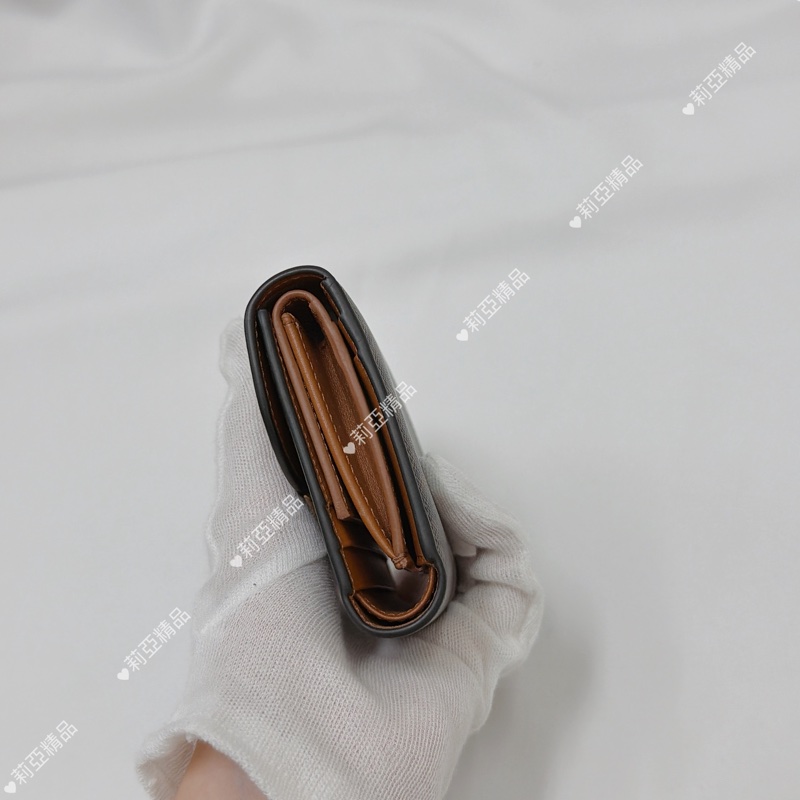 莉亞精品♡ Celine 凱旋門老花三折短夾 二手美夾-3