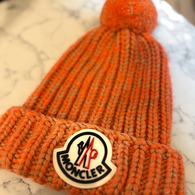 Moncler 橘色 毛帽❤️-0