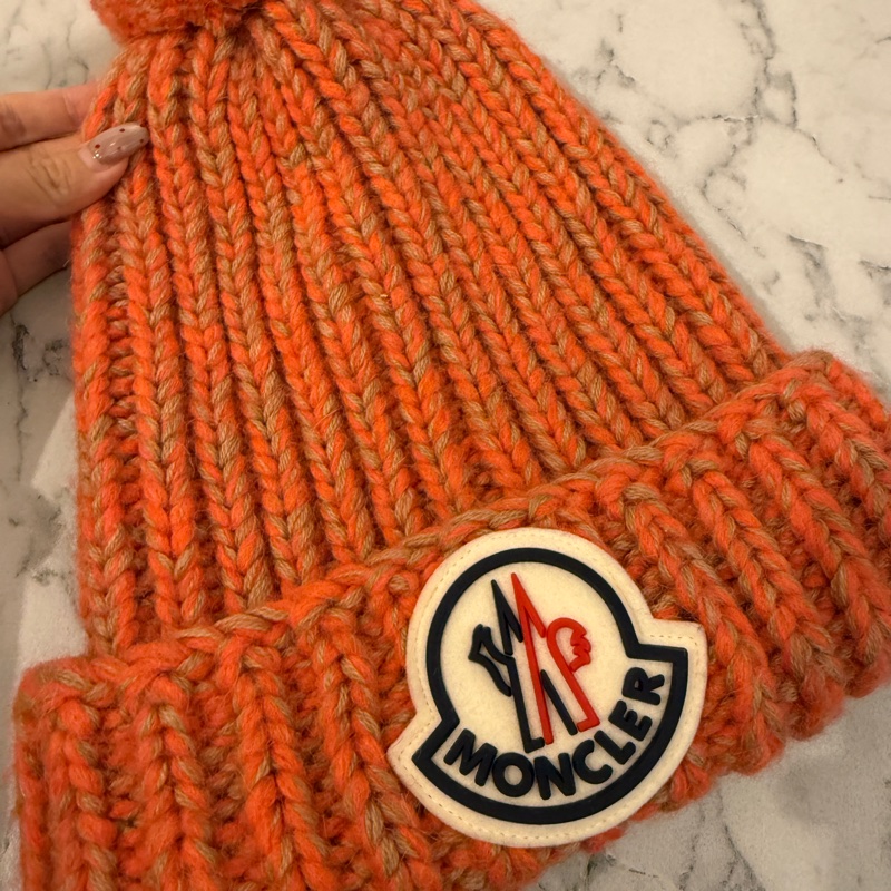 Moncler 橘色 毛帽❤️-5