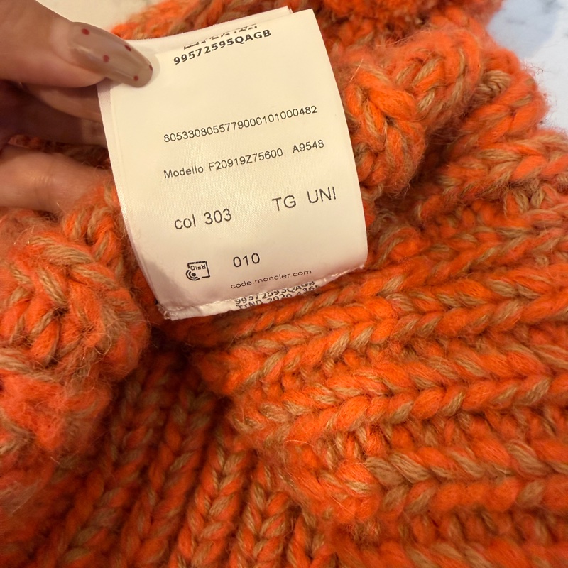 Moncler 橘色 毛帽❤️-9