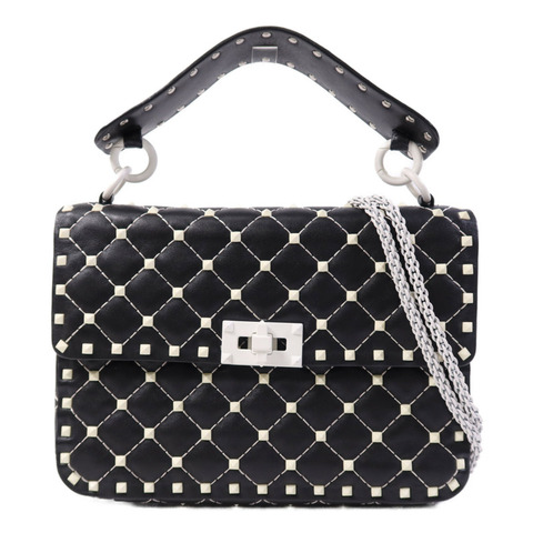 Valentino 皮革2 Way Shoulder Bag鏈帶手挽肩背兩用袋