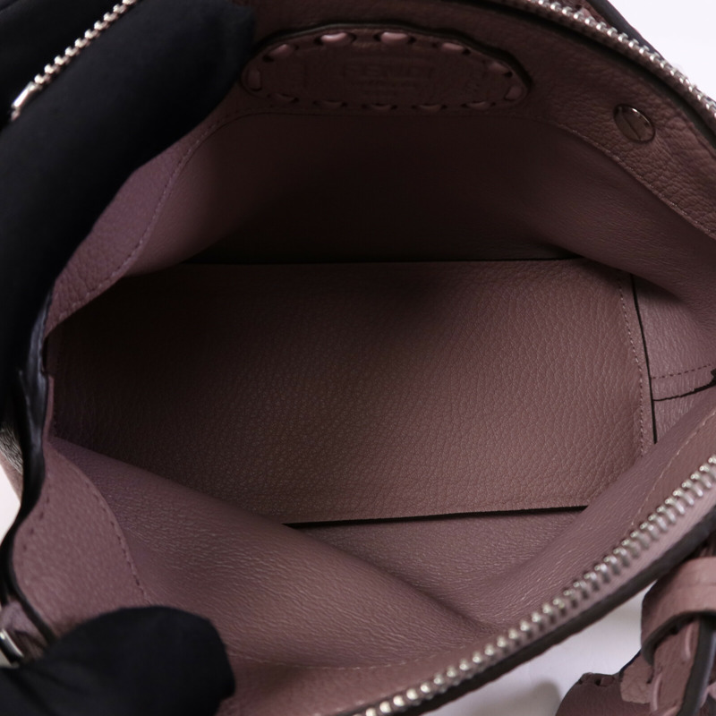 FENDI 牛皮皮革By The Way銀扣手挽肩背兩用袋-4