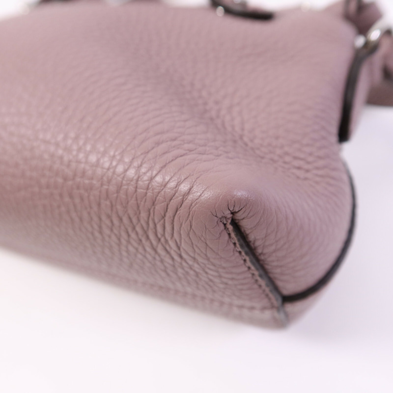 FENDI 牛皮皮革By The Way銀扣手挽肩背兩用袋-10