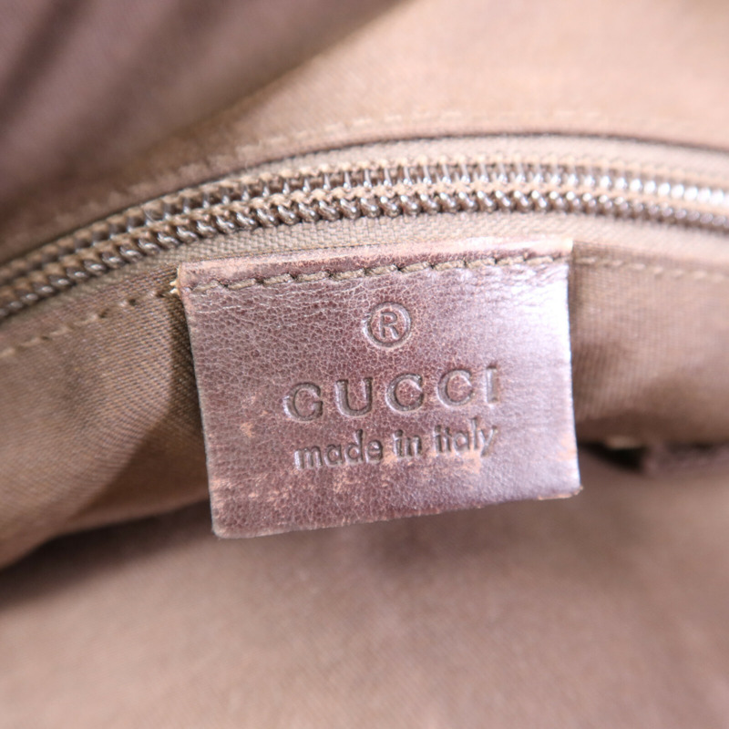 GUCCI 牛皮皮革Shoulder Bag銀扣肩背袋-7