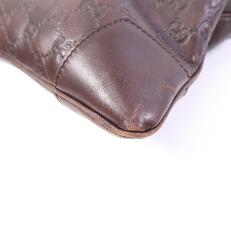 GUCCI 牛皮皮革Shoulder Bag銀扣肩背袋-10