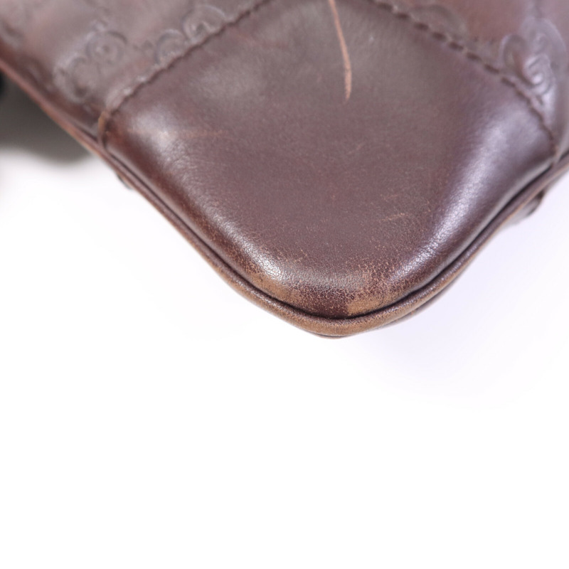 GUCCI 牛皮皮革Shoulder Bag銀扣肩背袋-11