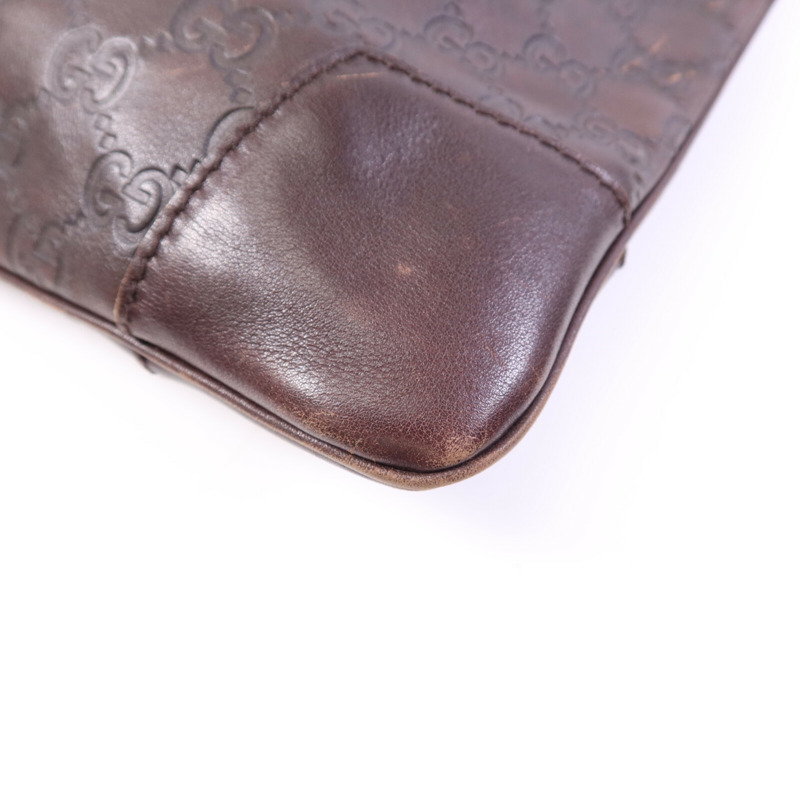 GUCCI 牛皮皮革Shoulder Bag銀扣肩背袋-12