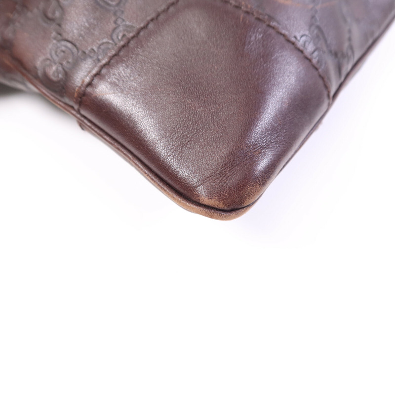 GUCCI 牛皮皮革Shoulder Bag銀扣肩背袋-13