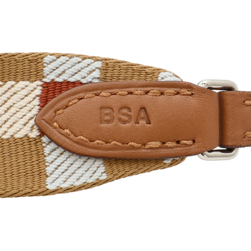 HERMES 帆布/皮革Strap銀扣肩背帶-3