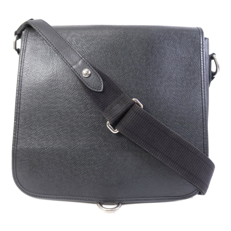 LOUIS VUITTON Taiga皮革Andrei銀扣肩背袋-0