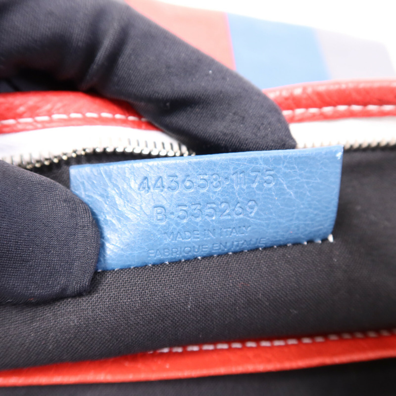 BALENCIAGA 牛皮皮革Clutch銀扣手拿包-6