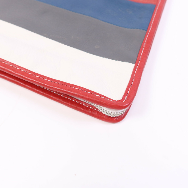 BALENCIAGA 牛皮皮革Clutch銀扣手拿包-7