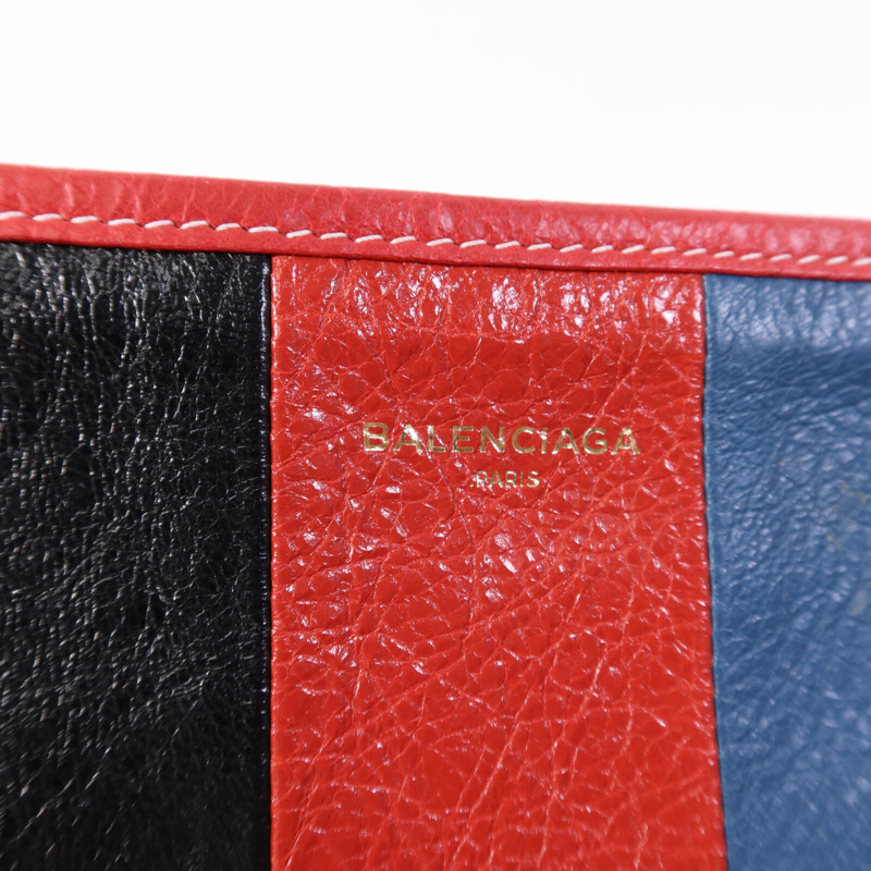 BALENCIAGA 牛皮皮革Clutch銀扣手拿包-11