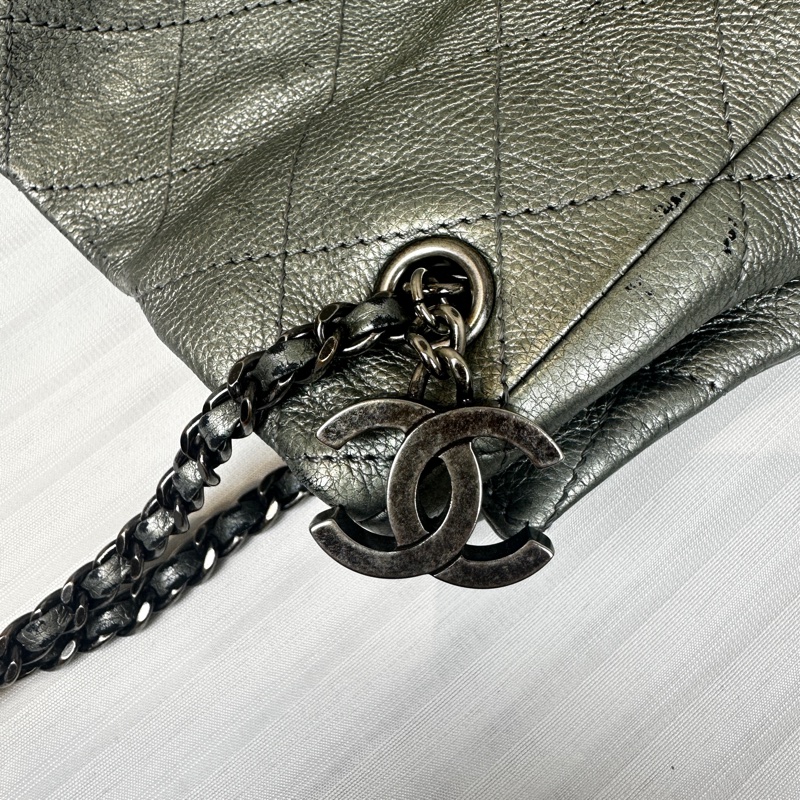 香奈兒/Chanel 金屬色單肩tote托特包 36x1.5x28cm-6