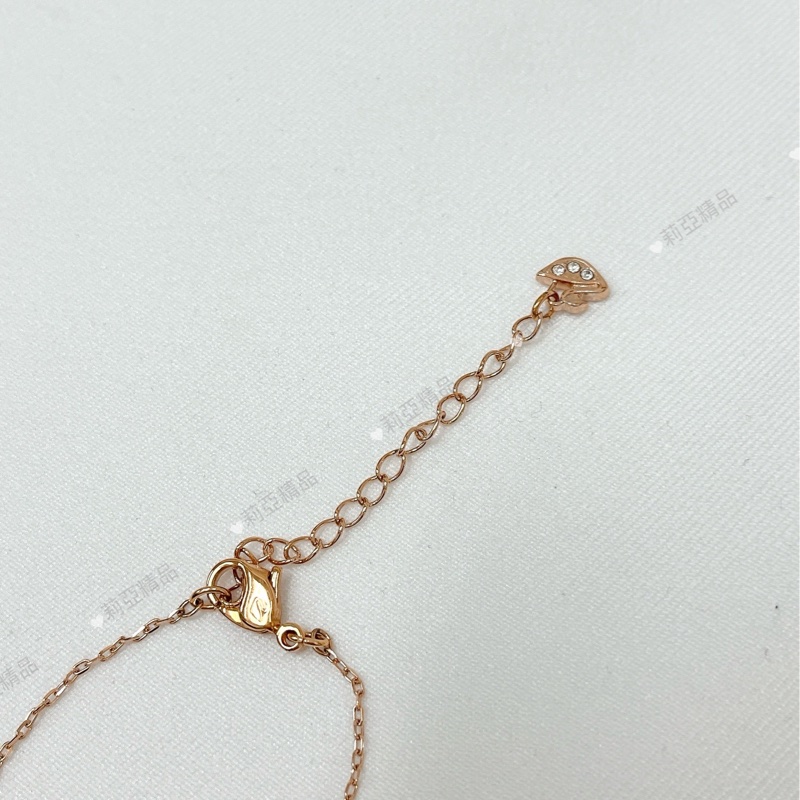 莉亞精品♡施華洛世奇 天鵝項鍊 粉 二手-6