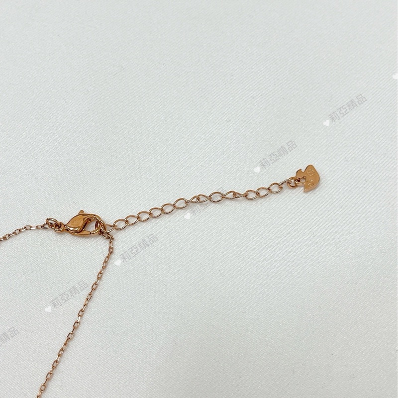 莉亞精品♡施華洛世奇 天鵝項鍊 粉 二手-7
