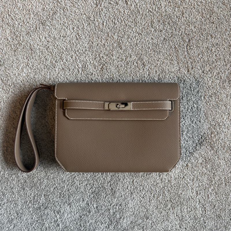 Hermès Kelly Dépêches 25 Étoupe-0